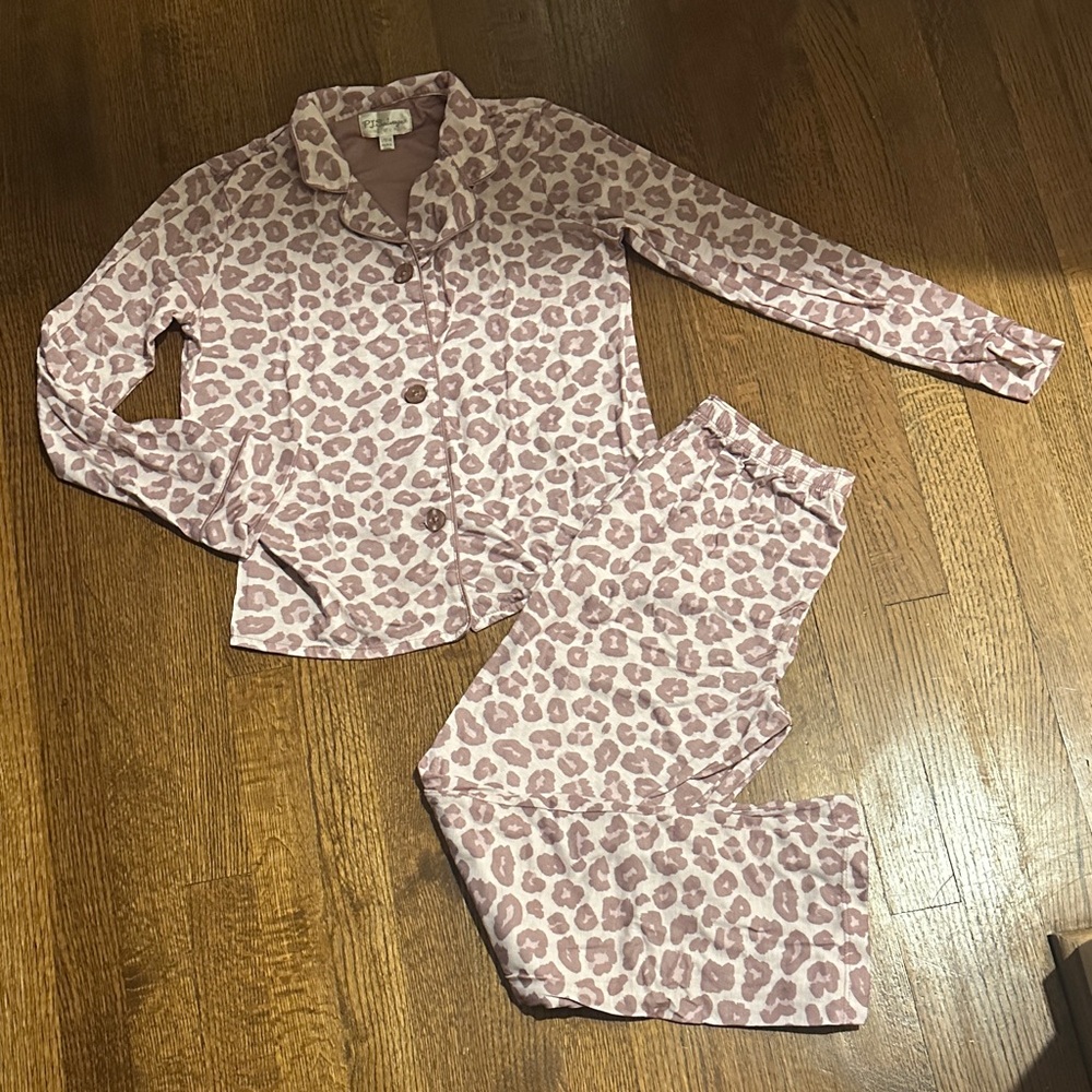 GAP Kids Pajama Set - Pink Leopard Print